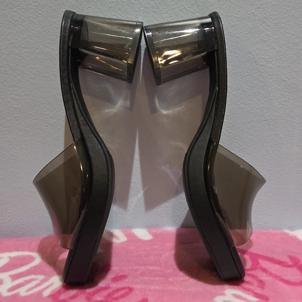 Wild Pair Women's Orleensv Black Vinyl Block Heel, Size 9.5M - Picture 4 of 7